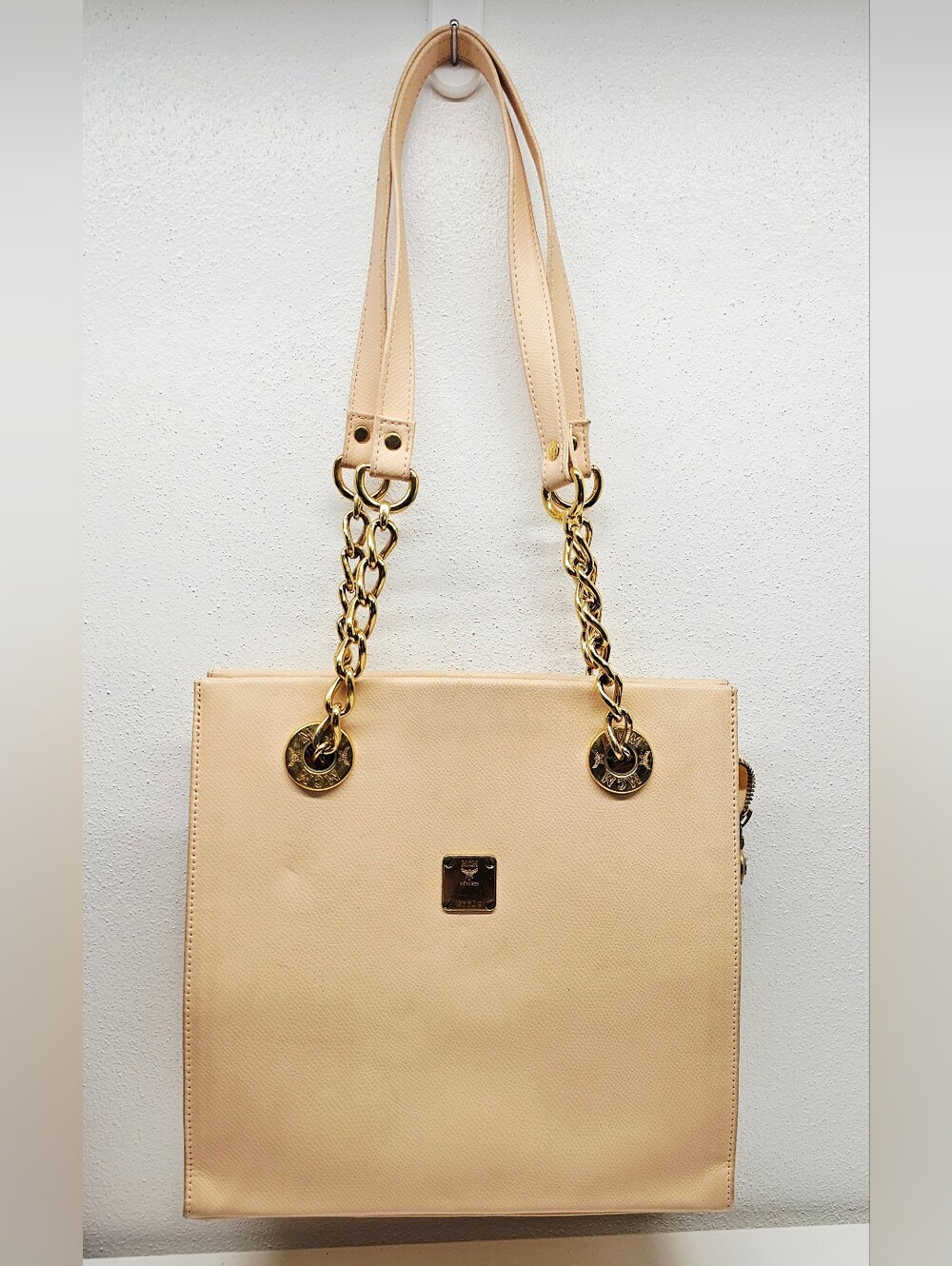 MCM Michael Cromer Era Peach Shoulder Bag Gold-tone Hardware